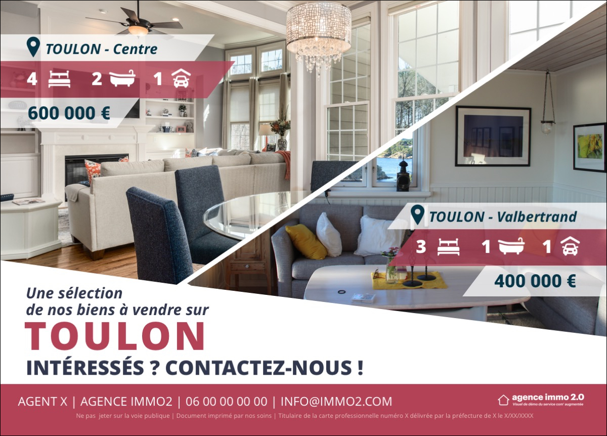 Design Flyer Immobilier Pour Communiquer Sur Plusieurs Biens La Vente Collection Grease